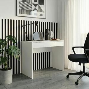 Scrivania FORDE - Spaziosa - Con cassetto - Bianco - Larghezza 75 cm, Altezza 75 cm, Profondità 50 cm