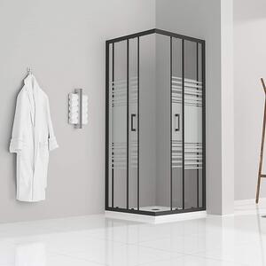 Cabina doccia i-flair ad ante scorrevoli 70x70x190 cm in vetro di sicurezza 6 mm parzialmente satinato - DK79