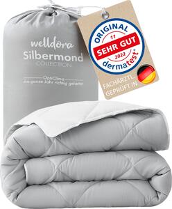 Welldora OPTICLIMA Piumino anallergico 220x240 - Oeko-Tex - Piumino per tutte le stagioni, estate e inverno - Piumino reversibile - Piumino trapuntato