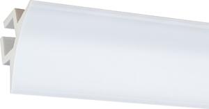 PROVISTON Modanatura per stucco chiaro 60 x 97 x 2000 mm Modanatura moderna per il soffitto Profilo classico Modanatura per soffitto di alta qualità Plastica Bianca Impermeabile, robusta e duratura