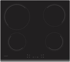 Candy Piano Cottura Elettrico 4 Fuochi in Vetroceramica 60 cm colore Nero - CH64CCB/4U2