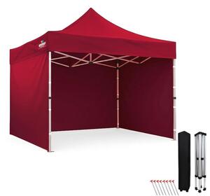 Gazebo fiera 3x3 - gazebo pieghevole struttura in acciaio +3 pareti laterali