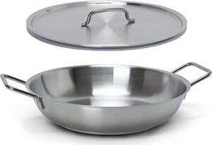 BALLARINI Tegame a Induzione in Acciaio Inox 2 Manici Utilizzabile in Forno cm 32 - Serie 9200