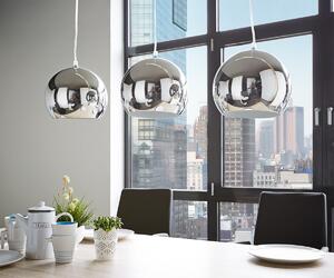 Lampada a sospensione Pentola cromo argentato 75 cm 3 tonalità Lampada a soffitto