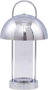 Lindby Lampada da tavolo ricaricabile a LED Mareli, cromo, metallo, Ø 18 cm