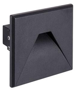 Lampada a LED per gradini, lampada da scala, montaggio da incasso, applique per interni ed esterni, colore nero, forma squadrata, luce bianca neutra