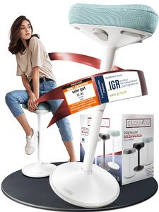 CLOUVOU Nexus Sgabello da ufficio [L'ORIGINALE] Sgabello per una schiena più in forma, regolabile in altezza da 47 a 64 cm, sgabello ergonomico oscillante (menta)