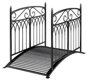 Ponte da giardino Outsunny in metallo, 135,5 cm, con ringhiera di sicurezza