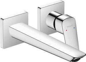 Miscelatore per lavabo da montare a parete, con gruppo di scarico – Risparmio idrico, cromo