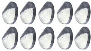Set di 10 luci solari a LED per recinzioni, diametro 11 cm
