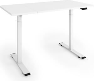 ESMART ETA-121WW 120 x 60 cm Bianco - Scrivania ergonomica sit-stand Regolabile elettricamente in altezza in modo continuo da 73 a 123 cm Montaggio rapido