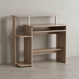 Scrivania per computer: Intelligente cassetto per la tastiera, Generosa superficie di lavoro, Resistente e facile da pulire. Beige, 94x48x90 cm | Kadima Design