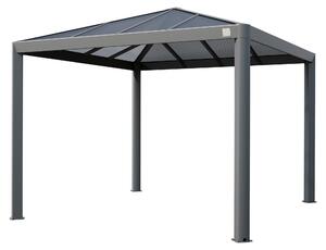 PRIMEYARD Gazebo da Giardino 3x3 m Tetto Hardtop in Policarbonato
