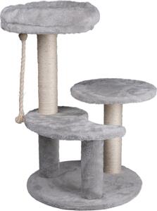 Maxxpro Albero per gatti - Albero per gatti - 62 CM - 3 piattaforme - Corda per giocare - Sisal - Colore grigio
