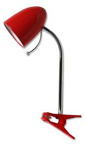 Aigostar - Lampada da tavolo con morsetto 1xE27/36W/230V rosso/cromo