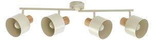 Plafoniera Lindby, Lenja, dimmerabile, Beige, Soggiorno, Metallo, Moderno