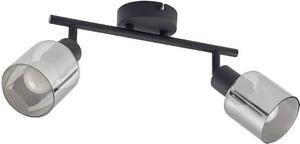 Plafoniera Lindby Netty, 4 luci, grigio, vetro