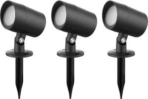 Lindby Smart LED spot a terra Nycta, RGB, Tuya, set da 3