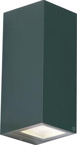 Applique moderna verde scuro a 2 luci, GU10, 70 mm, IP54, Baleno