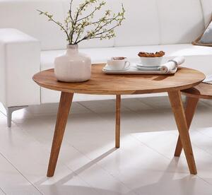 Tavolino "Bern" 90 cm in rovere selvatico massiccio oliato
