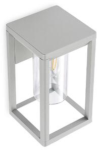 Lindby Estami lampada da parete per esterni, argento, metallo, 27 cm