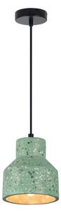 Klausen 111037 - Lampadario a sospensione con filo RESIN 1xE27/11W/230V verde/nero