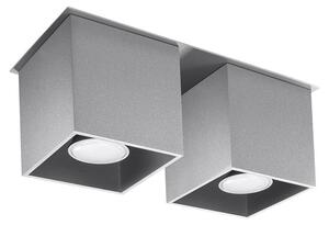 Faretto da soffitto, alluminio grigio, L 26 cm
