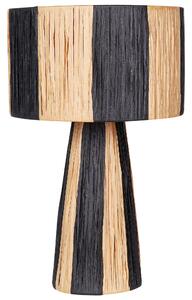BELIANI Lampada da tavolo in rafia naturale e nera in stile boho accessorio decorativo per soggiorno camera da letto