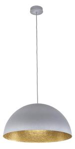 Lampadario a sospensione con filo SFERA 1xE27/60W/230V diametro 50 cm grigio/oro