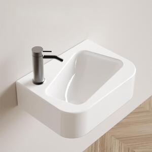 Lavabo moderno in Vetroceramica con foro per il rubinetto, ideale per il bagno