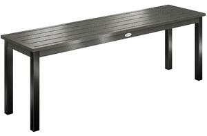 Outsunny Panca da Giardino Panchina da Giardino 2 Posti 130x34x43 cm Grigio | Aosom Italy