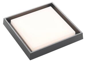 Lucande LED plafoniera per esterni Birta, grigio scuro, 27cm, IP54