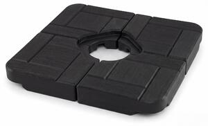 KOMFOTTEU - Portaombrelli quadrato, set da 4 pezzi | Portaombrelli da 84 kg, riempibile con acqua e sabbia, dotato di pratiche maniglie per il trasporto – ideale per cortile, giardino e terrazza