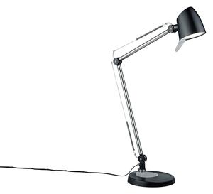 Trio Leuchten - Lampada da tavolo moderna I lampada da tavolo I lampada I lampada acciaio I argento I nichel opaco con nero incl. LED - funzione Marie touch I soggiorno I camera da letto - metallo allungato - I (non sostituibile) LED