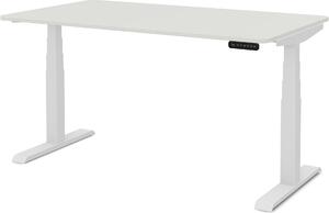 ASSMANN Scrivania elettrica regolabile in altezza Pitino Curved Bianca, 140x80 cm, funzione memoria, protezione anticollisione