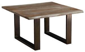 MASSIVMOEBEL24 | FREEFORM #0201 Tavolino da salotto in legno di sheesham - laccato / smoked oak 80x80x45