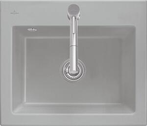 Lavello da incasso Villeroy & Boch 60 S FLAT SUBWAY 565 x 475 mm funzionamento manuale bianco