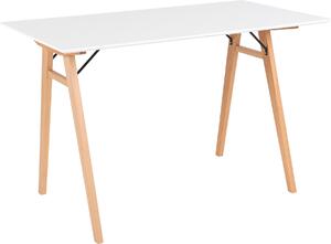 Scrivania >Vojens< bianca, MDF - 120x75x60 cm (LxAxP)