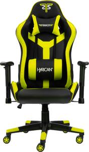 Sedia da gaming Hyrican Striker WZ603 Copilot, Pelle finta, braccioli 2D, telaio in acciaio, nero/giallo