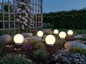Lampade da giardino a energia solare, set da 6 con picchetto da terra, lampade da vialetto, lampade a sfera per il giardino, 10 cm