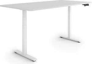 ESMART Germany EZX-132WG 160x80cm Grigio chiaro Scrivania ergonomica sit-stand Regolabile elettricamente in altezza in modo continuo da 60,5 a 125,5 cm 3 memorie Ricordo attività Montaggio rapido