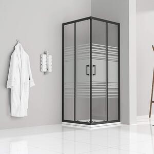 Cabina doccia i-flair ad ante scorrevoli 75x75x180 cm in vetro di sicurezza 6 mm parzialmente satinato - DK79