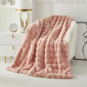 Coperta in flanella morbida con motivo "a bolle", 100x160 cm