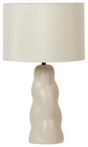 BELIANI Lampada da tavolo in Vetroceramica beige 30 x 30 x 51 cm paralume beige comodino soggiorno camera da letto illuminazione moderna minimalista