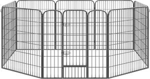 Tectake® Lisa 8 pezzi per cuccioli, pieghevole, ancorabile al pavimento