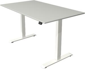 Tavolo da seduti/in piedi Move 1, regolabile elettricamente in altezza fino a 123 cm, LxP 140x80 cm, grigio chiaro/bianco