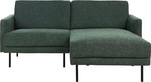 BELIANI Set di divani ad angolo con rivestimento in poliestere verde scuro 2 posti gambe in metallo schienale rinforzato minimalista moderno