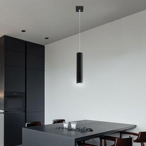 Lampada a sospensione LED RGB, acciaio, nero, 1 lampadina, H 100 cm