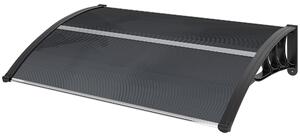 Tettoia Outsunny per porta d'ingresso 100 x 75 cm in alluminio e policarbonato