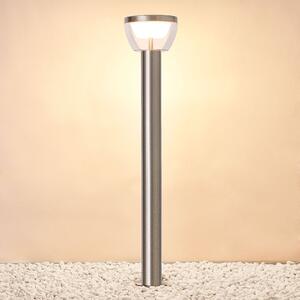 Piantana a LED per esterni "309A-800" - acciaio inox, IP44, bianco caldo, 550lm